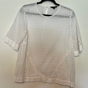 White eyelet blouse